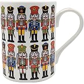 Alison Gardiner Christmas Nutcracker Mug Fine Bone China Nutcracker Lyric Design - Traditional Holiday Ballet Theme - Hand Decorated England - Dishwasher Microwave Safe - 10.8 fl oz Coffee Mug