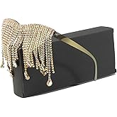 Colorful Tassel Cat Eye Sunglasses Rimless Men Women 90s Disco Sunglasses Oversized One-Piece Sunglasses With Rhinestones