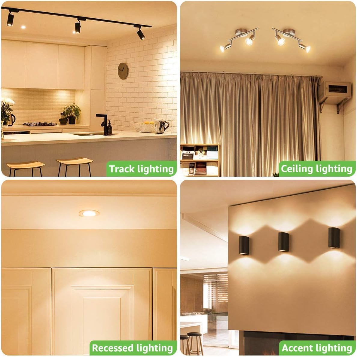 Lepro GU10 LED Bulbs, Warm White 2700K, 3.6W 345lm Energy Saving Light Bulbs, 50W GU10 Halogen Spotlight Bulbs Equivalent - Image 5