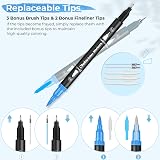 Ohuhu 100 Colour Dual Tip Pens Brush Fineliner Art Markers Set view 7