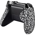 eXtremeRate Comfortable Non-Slip 3D Splashing Side Rails Handles Back Panels for Xbox One X & One S Controller - Textured White