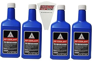 CYCLEMAX Four Pack for Honda HP Coolant 50/50 Blend 08C50-C321S02 Contains Four Quarts and a Funnel