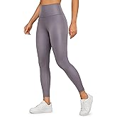 CRZ YOGA Matte Faux Leather Leggings 25" - Butterluxe High Waisted Stretch Ankle Leather Pants for Women Pleather Tights