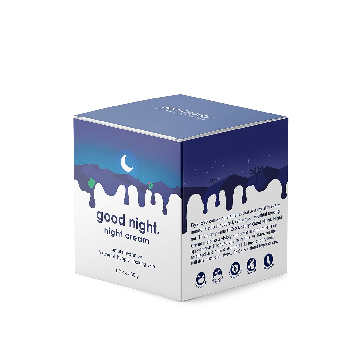 La Fresh Eco-Beauty Moisturizing Night CreamNatural Face and Neck Moisturizer to Hydrate, Smooth and Revitalize Skin (1.7 oz)