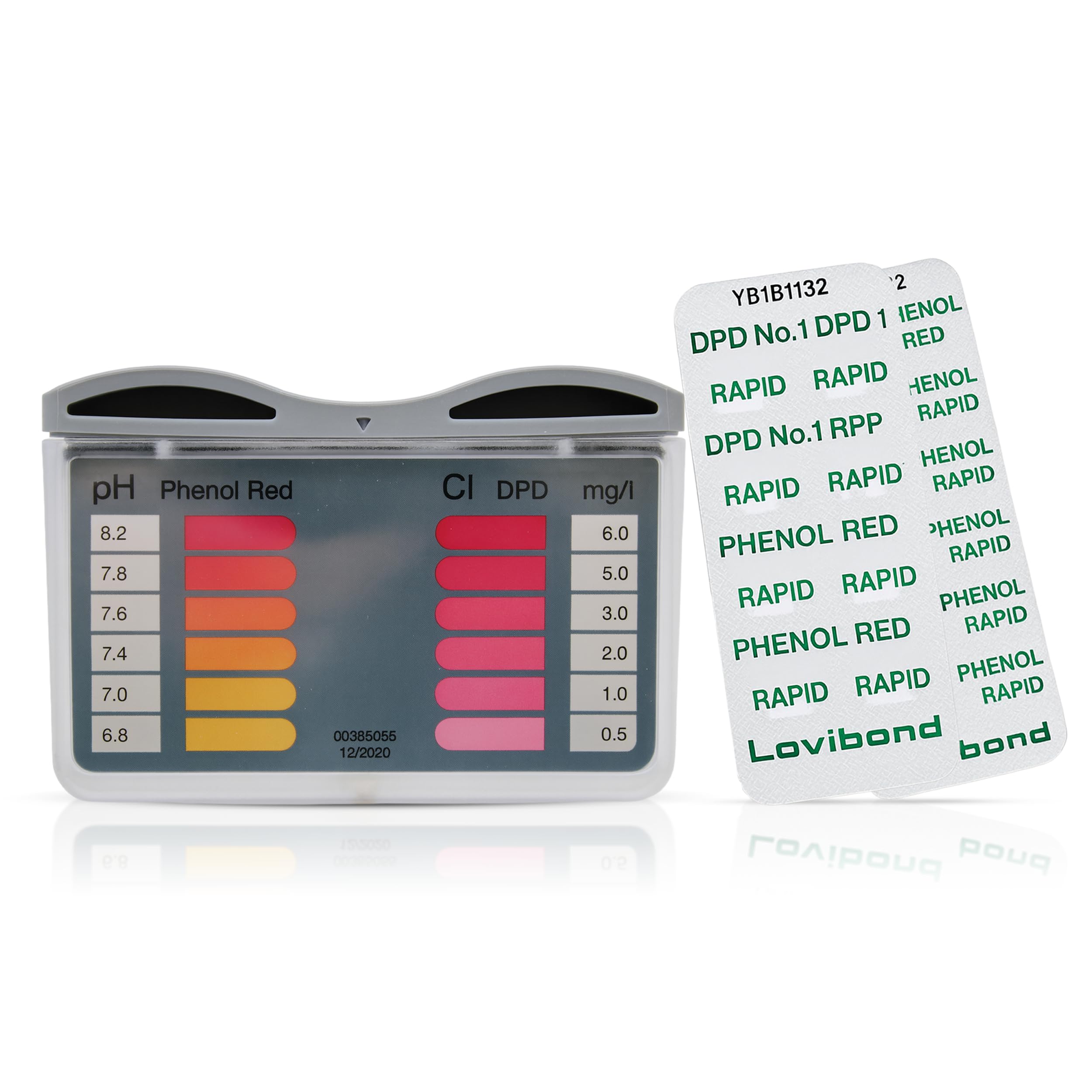 Test All Water – User-Friendly Lovibond Water Tester | Pool & Hot Tub Testing Kit with Rapid DPD No.1 & Phenol Red | Accurate Chlorine & pH Measurement, Includes Tablet Reagents for 20 Uses