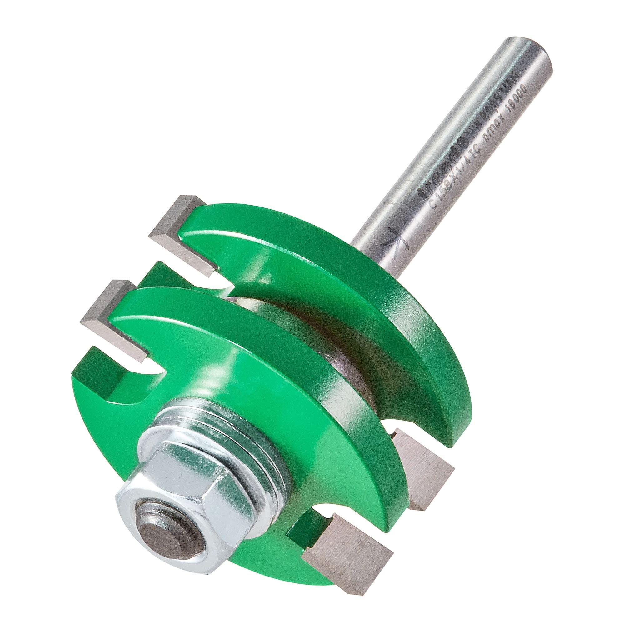 Trend CraftPro Tongue and Groove Router Cutter, 1/4 Inch Shank, 3.2mm Cut Length and 9.5mm Cut Diameter, Tungsten Carbide Tipped, C158X1/4TC