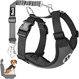 SlowTon Dog Car Harness Seatbelt Set Pet Vest Harness with Safety Seat Belt view 1