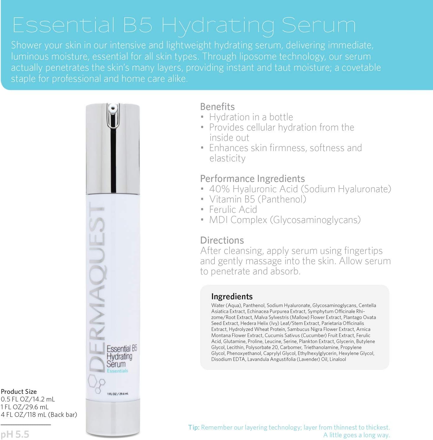 dermaquest essential b5 hydrating serum