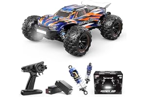 HYPER GO H16DR 1:16 Scale Ready to Run Fast Remote Control Car, High Speed Jump RC Monster Truck, Off Road RC Cars, 4WD All Terrain RTR RC Truck with 2 LiPo Batteries for Boys and Adults