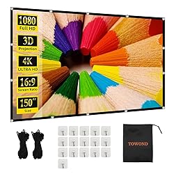 Projector Screen TOWOND 150 inch Projection Screen