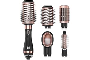 Natrial Hair Dryer Brush Blow Dryer Brush in One Hot Air Brush for Drying and Straightening, Volumizer Multi-Styler Smooth Curls for All Hair Types, Frizz-Free Blowout Brush for Salon Quality