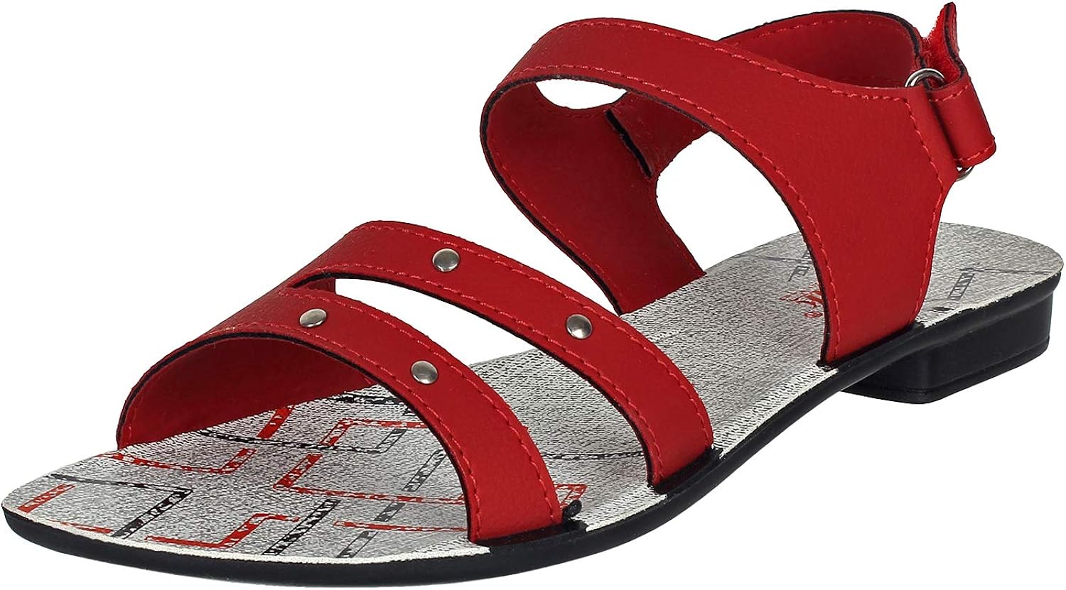 Amazon.com | AEROWALK Women's Red Fashion Sandals - 3 UK (36 EU) (MT22) | Sandals
