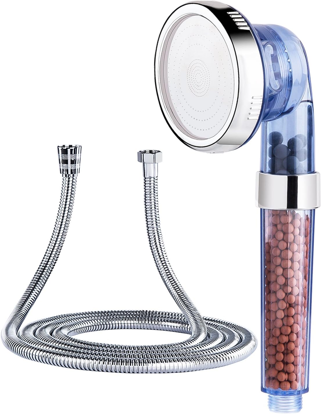 HogarTech Hand Shower Head, Ionic Shower Head with High Pressure, 3 Modes Portable Detachable Shower Head with Hose