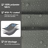 OFFCUP 2x3m Rectangle Shade Sail Awning Canopy 160gsm Waterproof UV Block Grey view 3