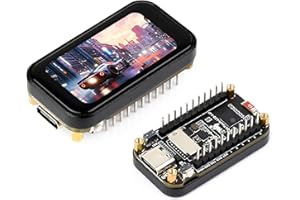 UeeKKoo ESP32-C6 1.47inch Touch Display Development Board, 172x320 Resolution IPS LCD, 262K Display Color, Supports W-F-i 6 / BLE 5, 160MHz RISC-V Processor, Type-C, with Pre-Soldered Header