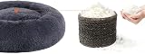Feandrea Donut Dog Bed Cat Bed Fluffy 50 cm Dark Grey view 7