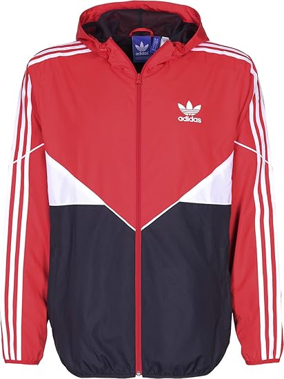 coupe vent adidas rouge