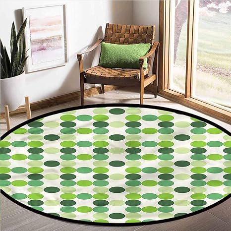 green nursery rug