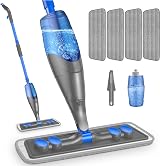 PAPCLEAN Spray Mop with 635ML Tank 4 Microfiber Pads Wet Dry Floor Cleaner view 1