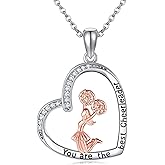 AXOMY Cheerleader Necklace 925 Sterling Silver Heart Cheerleading Pendant Necklaces Cheerleader Jewelry Sport Birthday Gifts for Women