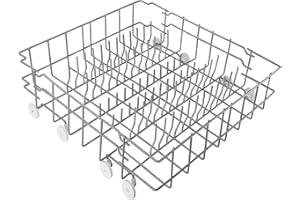 DIQZUUX UPGRADED 808602302 Lower Dishrack Assembly Compatible with frigidaire & kenmore Dishwashers Rack,Dishwasher Lower Dishrack With 154174501 Wheels Replaces 154432602 154432601 Dishwasher Bottom Rack