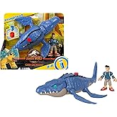Fisher-Price Imaginext Jurassic World Dinosaur Toy Camp Cretaceous Mosasaurus & Kenji Figure Set for Pretend Play Kids Ages 3+ Years