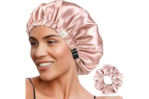 YANIBEST Double Layer Satin Bonnet Silk Bonnet Adjustable Hair Bonnet for Sleeping Hair Bonnets for Women Curly Natural Hair
