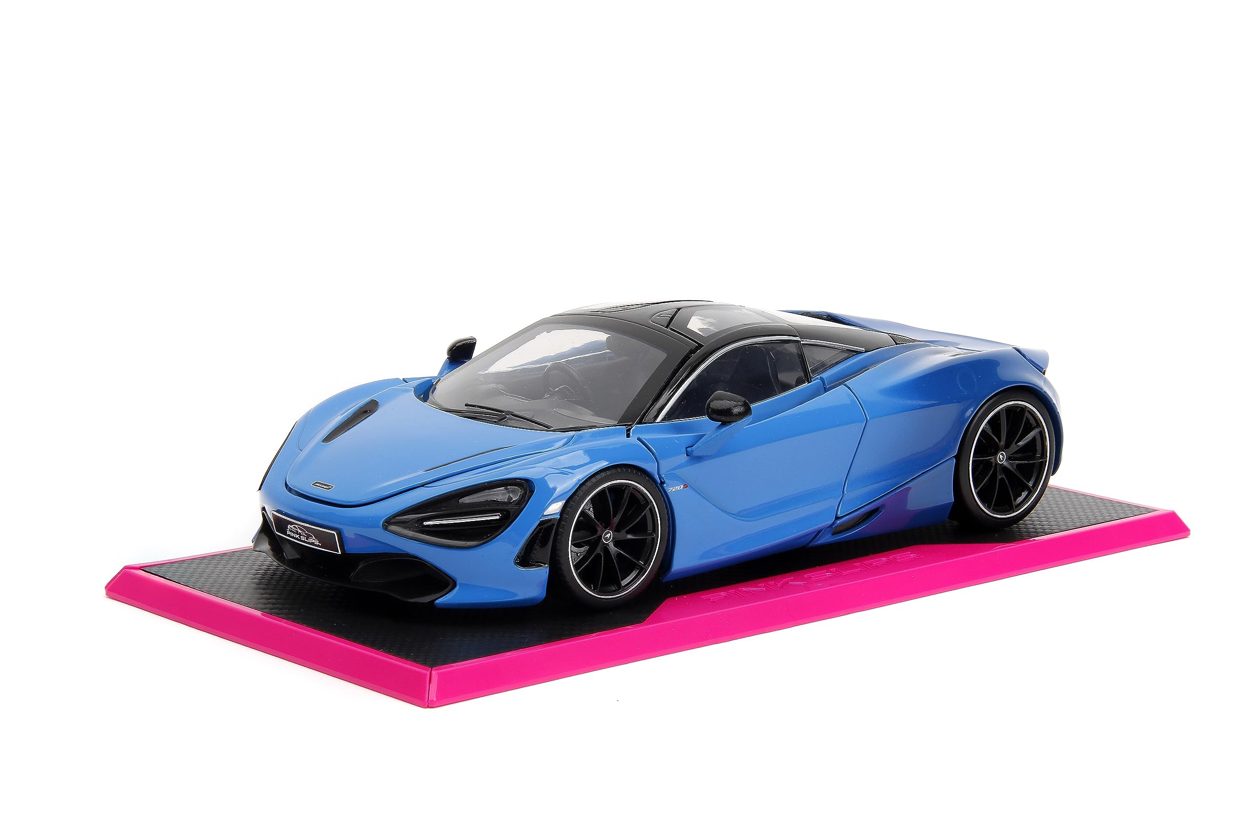 Jada Pink Slips 1:24 W2 McLaren 720S Die-Cast Car w/Base, Toys for Kids and Adults(Blue)
