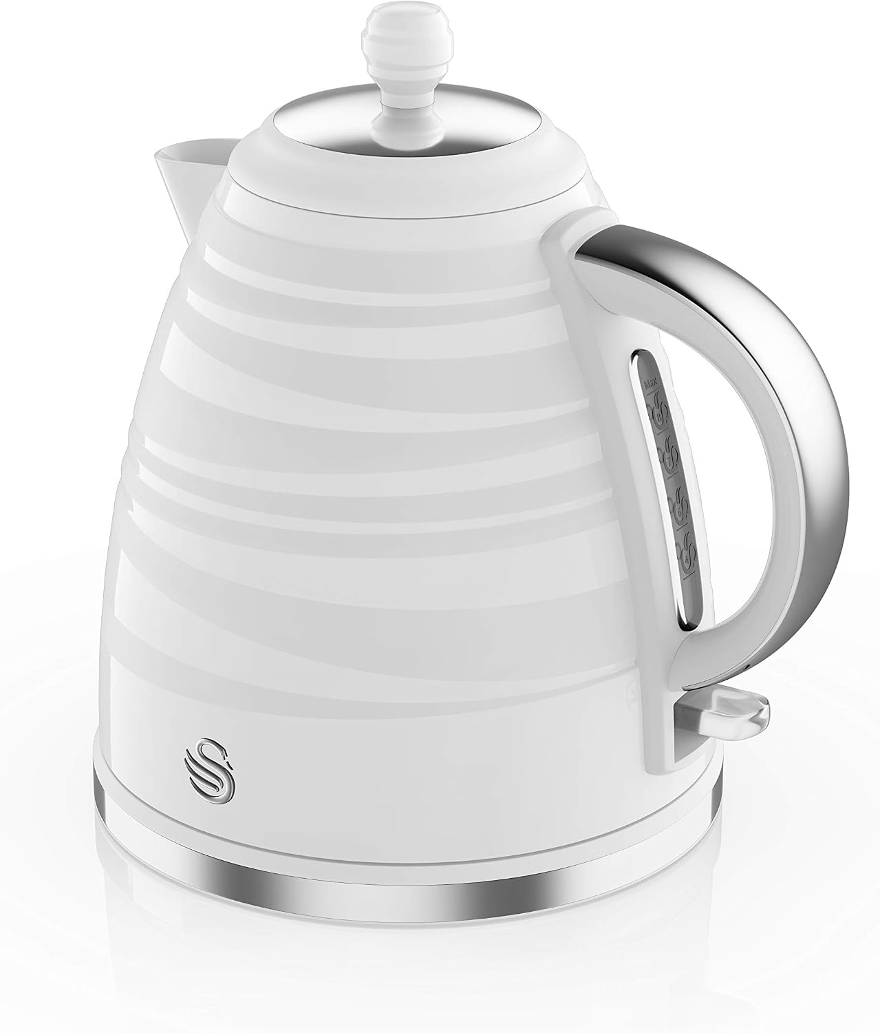 Swan, SK31050WN, Symphony 1.7 Litre Jug Kettle with 360 Degree Rotational Base, 3000 Watts, White, 1.7 Litres