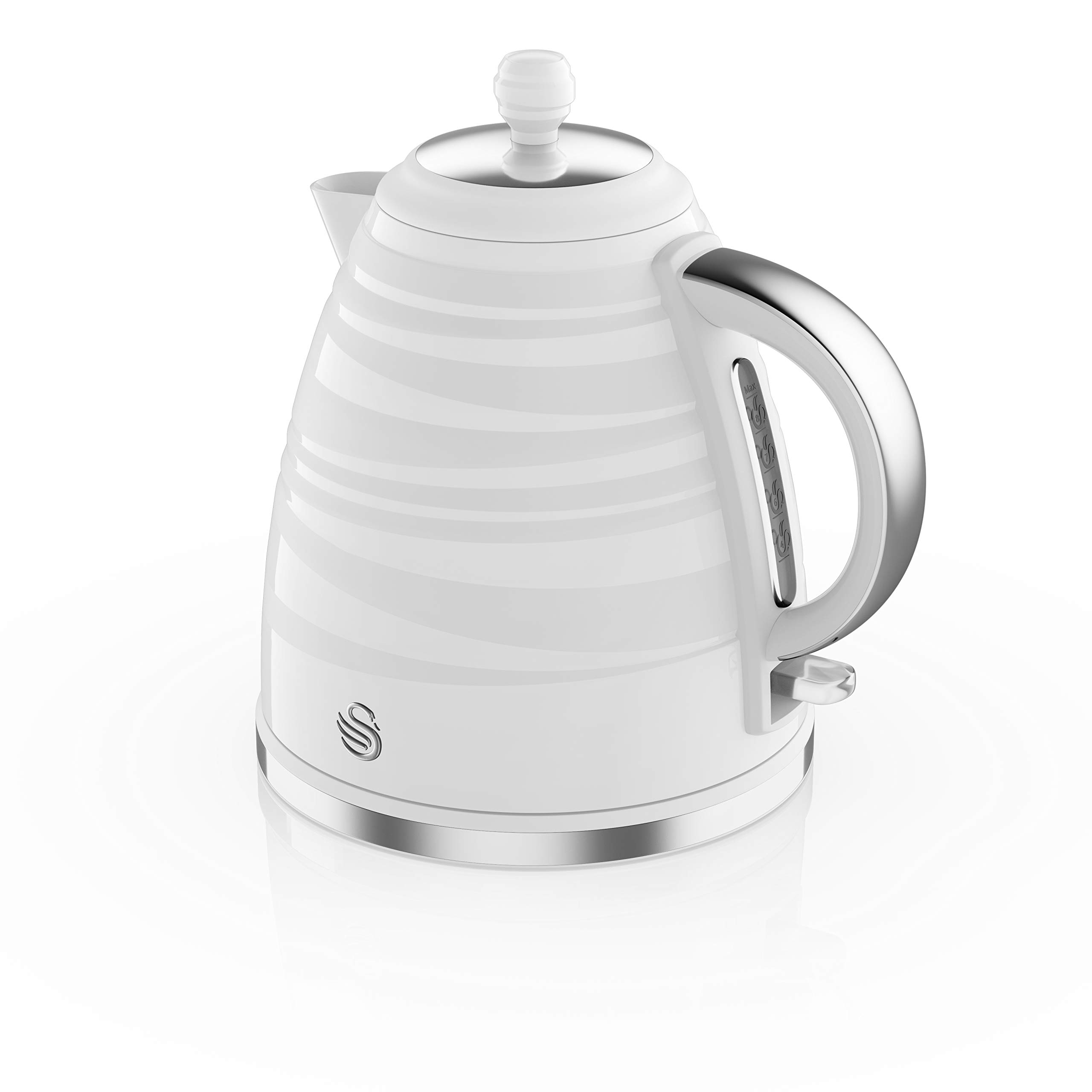 Swan, SK31050WN, Symphony 1.7 Litre Jug Kettle with 360 Degree Rotational Base, 3000 Watts, White