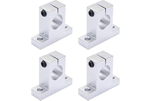 Linear Motion Rod Support 4pcs SK20 Aluminum Rail Guide Clamping for Diameter 20mm (0.787 inches) Shaft BELLA BAYS