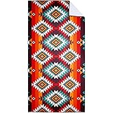 XSMEI Southwestern Aztec Diamond Beach Towel Extra Large 36"x72", Geometric Aesthetic Microfiber Towels for Cruise Pool Travel Camping Picnic, Sand Free & Quick Dry, Thin & Lightweight
