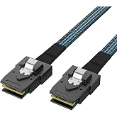 IQlionco SFF-8087 to SFF-8087 Internal Mini SAS Cable-6Gbps, 36-Pin, 100 Ohm Shielded &ndash; for RAID Controller, Server Backplane, HBA Card (39.3in)
