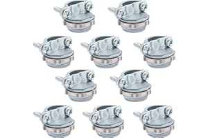 Fuzbaxy 10pcs 3/4Inch Clamp Type Cable Connectors for Metallic Conduit Protect Cables Silver