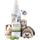 Atlantic Rush Waterless Shampoo for Small Pets- 8oz Pet Spray | Made in USA, hypoallergenic formula, fragrance-free, safe for guinea pigs, rabbits, bunnies, ferrets, hamsters, and hedgehogs