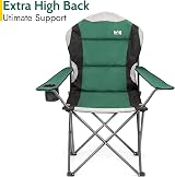 Trail Kestrel Deluxe Camping Chair High Back with Cup Holder Green view 5