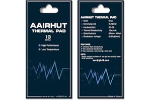 Aairhut Thermal Pad 13W/mK [0.5~3mm], 85 x 45 x 3mm Silicone Cooling Pad Non Conductive Heat Resistance Extreme Odyssey Cover
