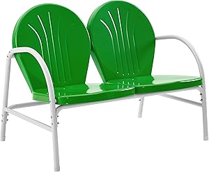 Crosley Furniture Griffith Metal Outdoor Loveseat - Grasshopper Green