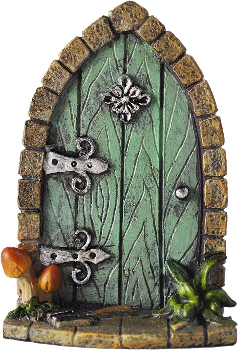 Fiesta Studios Miniature Pixie, Elf, Fairy Door - Tree Garden Home Decor - Fun Quirky Gift Figurine - H9cm