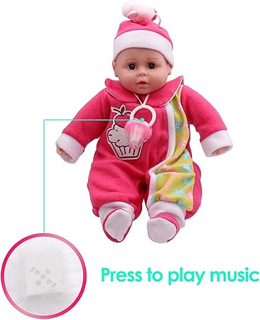 TENDERFEET Happy Baby Laughing Musical Boy Doll, Touch Sensors with Sound (20 Inches)(Assorted Colours)