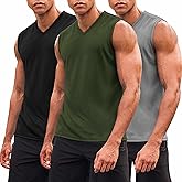 COOFANDY Men's 3 Pack Workout Tank Tops Gym Sleeveless Shirts V Neck Bodybuilding Muscle Tee Shirt