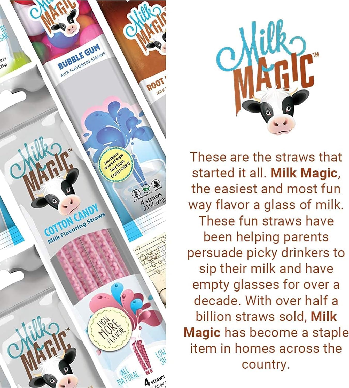 Milk Magic Magic Milk Flavoring Straws (32 Milk Straws) Flavors Include