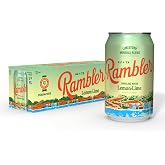 AUTX RAMBLER Lemon-Lime Sparkling Water, 12 Ounce (Pack of 12) | Texas Limestone Mineral Blend, Calcium, Magnesium &amp; Potassium, Crisp Carbonation, Nothing Artificial, No Sugar or Sodium