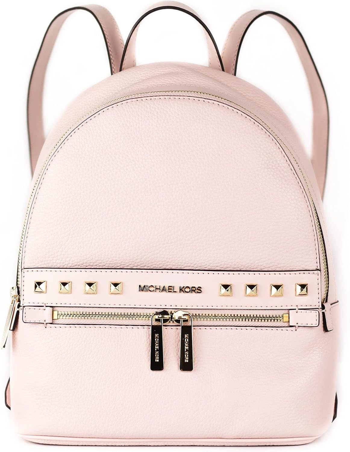 Michael Kors Kenly Medium Studded Backpack Powder Blush Pink Pebbled