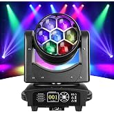 Big Dipper LM0740D 7x40w Wash Moving Head Stage Light, Professional Stage Lighting with RGBW Beam Lights LED Strobe Light for Parties and Bars