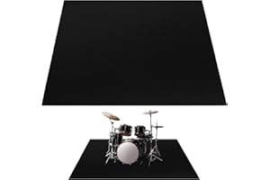 LNRUEG Drum Rug, 6x5FT Drum Mat, Drum Carpet with Non-Slip Grip Bottom, Soundproof Musical Instrument Rug (Drum Rug)