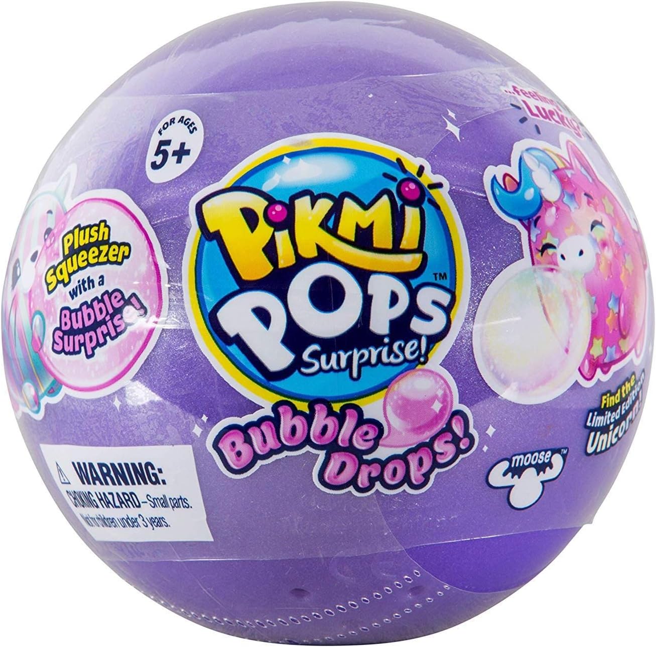 PIKMI POP BUBBLE DROP - Bubble Blowing Plush Squeezies that are so Soft and Fun to squeeze, Collect them All!