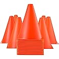 Dazzling Toys Mini Traffic Cones - 7" Mini Cones, Sports Safety Cones for Soccer Cones and Basketball Practice Equipment - Mini Orange Cones for Soccer Practice and Small Driving Practice Cones.