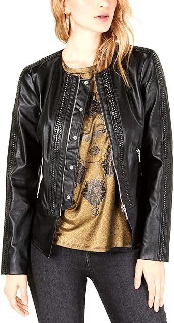 faux leather jackets for womens amazon