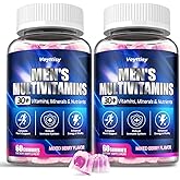 Methylated Multivitamin Gummies for Men - Mens Multivitanins Gummy with Vitamins A C D K E, Methylated Folate, B Complex, Probiotics, Omega-3, CoQ10, Herbal Blend - Support Energy & Immune Health